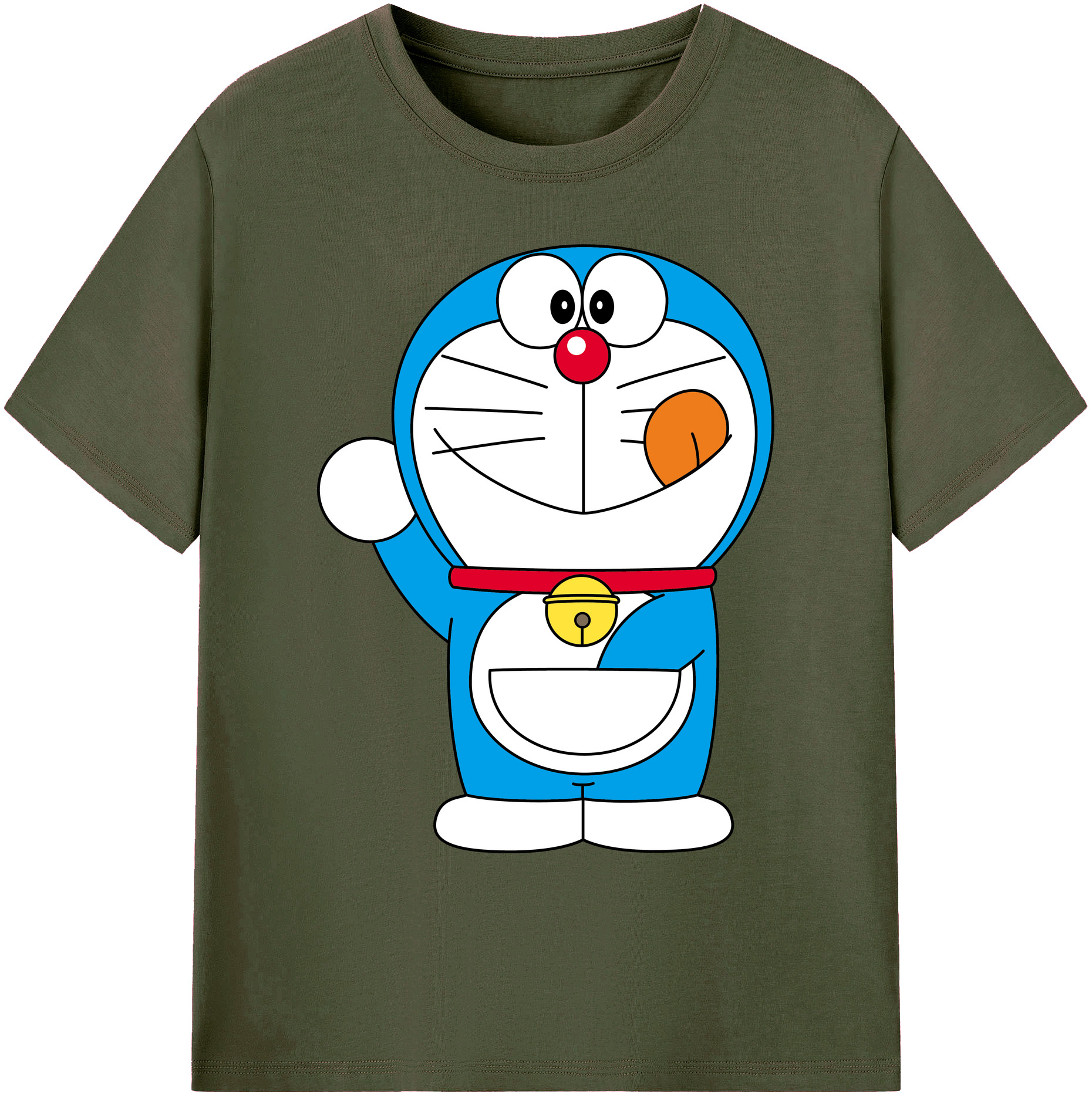 （画像用） ドラえもん Doraemon 綿100％ メンズ半袖Tシャツ｜肌触りやわらか＆通気性